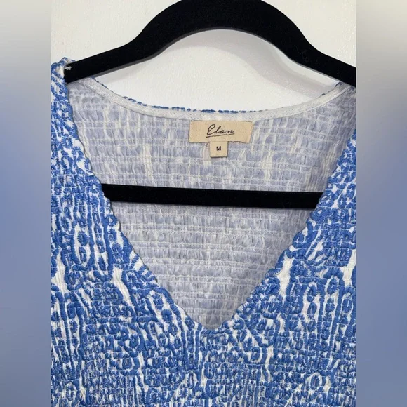 Elan Blue Smocked Ariel Dress Size Small - Picture 7 of 10